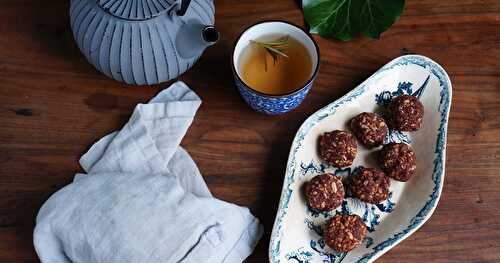 Energy balls dattes-tournesol-cacao (vegan, sans gluten, goûters)