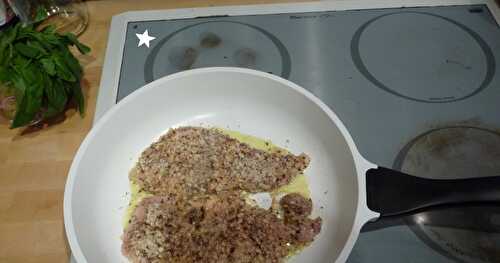 Escalopes de veau en croûte de noisettes (miam...)