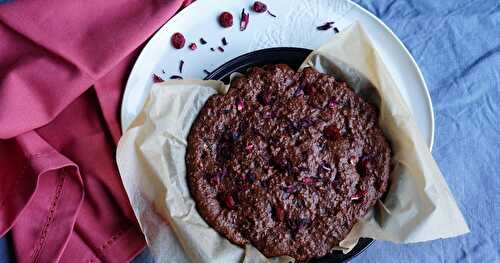 Fondant au chocolat, cranberries et hibiscus (sans gluten)