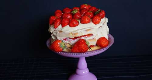 Fraisier (miam!) (sans gluten, sans lactose, avec beaucoup de gourmandise!)