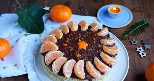 Gâteau mandarine, coco, choco (vegan, sans gluten, vapeur, dessert)