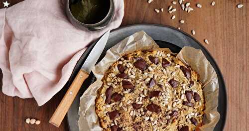 Gâteau pois chiches, chocolat, tournesol (dessert, vegan, sans gluten)