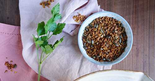 Granola salé (sans gluten, vegan)