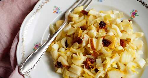 La salade endives, poires, gingembre de ma Maman 