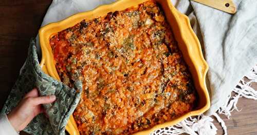 Lasagnes aux blettes et aux lentilles corail (amap, veggie, sans gluten)