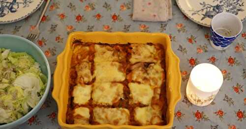 Lasagnes carottes-broolis-lentilles corail (veggie)