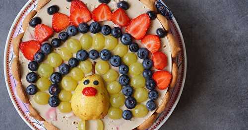 Le gâteau paon de l'anniversaire de Judith (merci Marie Chioca pour la recette!)