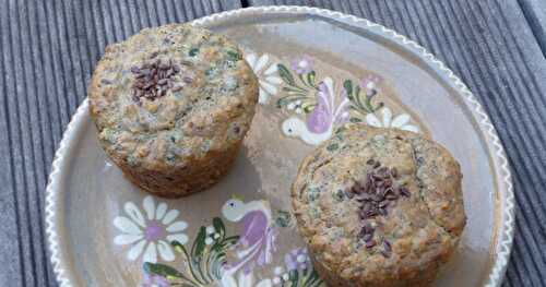 Muffins aux petits-pois et aux petites graines