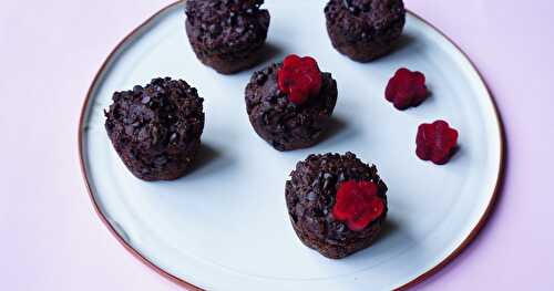 Muffins betterave-chocolat à la vapeur (sans gluten, vegan)