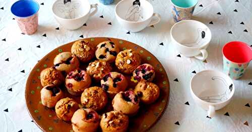 Muffins carotte-fruits secs et citron-fruits rouges