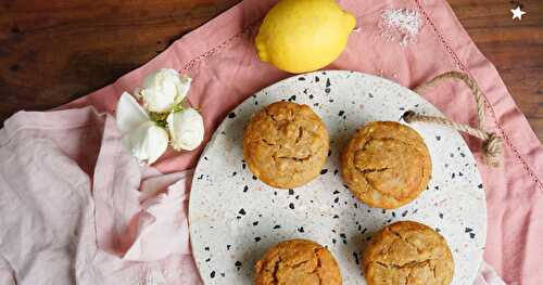 Muffins coco-citron (sans gluten,vegan)