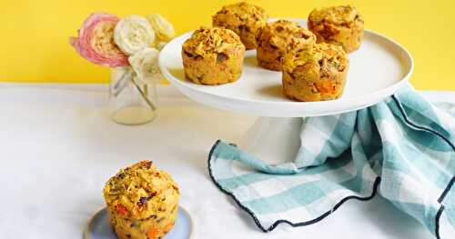 Muffins façon pain de maïs aux carottes et aux oignons rouges (vegan)