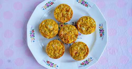 Muffins-flans flocons d'avoine et légumes (veggie, sans gluten)