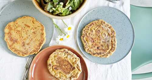 Naans au munster et au cumin (veggie, Alsace)