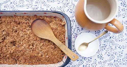 On a cueilli plein de quetsches, on en fait quoi ? Episode 4 : un crumble aux quetsches (vegan)