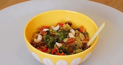 Petite mixture du midi : quinoa, poivron, brocolis...