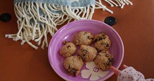 Petits cookies coco-citron-raisins secs