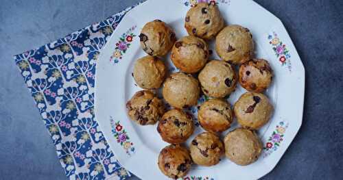Petits muffins à l'huile essentielle de citron et aux pépites de chocolat