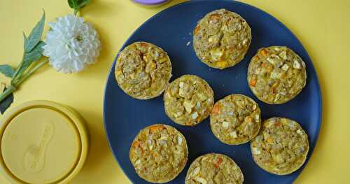 Petits pâtés aux flocons d'avoine et aux légumes (veggie, lactose free) pour le retour des matpakke (c'est la rentrée des classes en Norvège!)