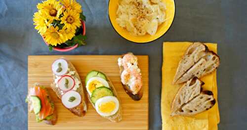 Quelques jolies bruschettas pour faire honneur aux baguettes de mon homme