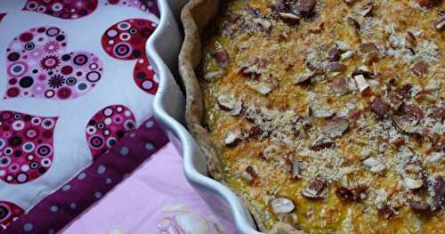 Quiche carottes-amandes-parmesan