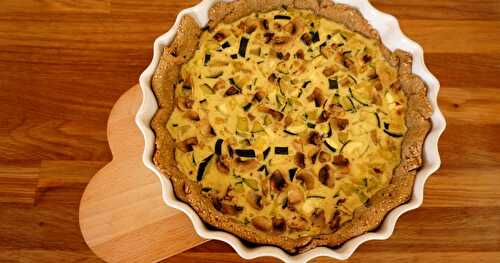 Quiche champignons courgette + une assiette printannière