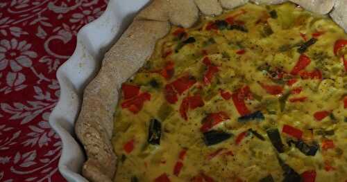 Quiche poireau-poivron rouge-curry