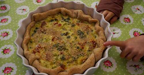 Quiche poireaux-tomates séchée- sésame