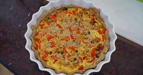 Quiche poivrons rouges-thon-câpres