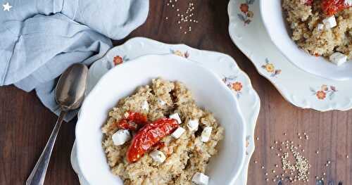 Quinoa, feta, tomates séchées (sans gluten, veggie)