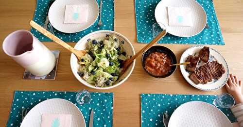 Repas du dimanche : les fruits s'invitent à table : salade verte aux myrtilles et boeuf au chutney de prunes
