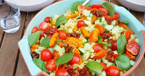 Salade automnale millet, potimarron, tomates... (vegan, sans gluten, automnal)