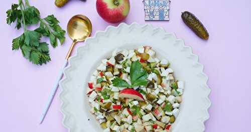 Salade céleri, pomme, cornichons (Alsace, salade)