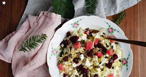 Salade chou chinois, betteraves rouges, feta (amap, salade, veggie)