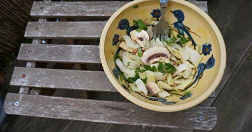 Salade chou chinois-champignons-coriandre