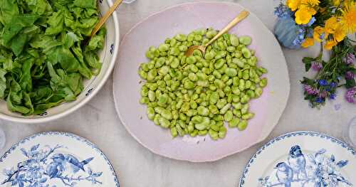 Salade de fèves crues (vegan, printanier)