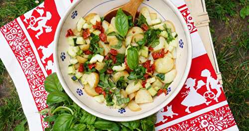 Salade de pommes de terre tendance été (sans gluten, vegan, Alsace)