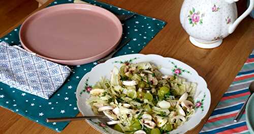 Salade fenouil, raisins, champignons...(+ quelques moments du we)