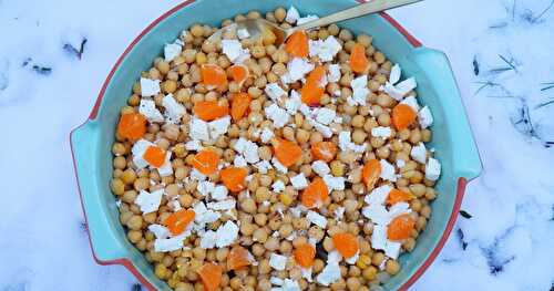 Salade pois chiches, mandarines, feta (amap, sans gluten, veggie)