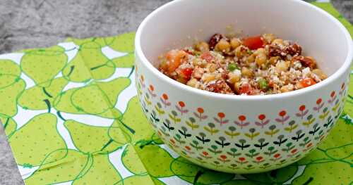 Salade pois-chiches, petits pois, chou-fleur, tomates...