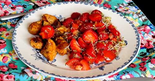 Salade (presque) toute rouge et son petit poulet mariné