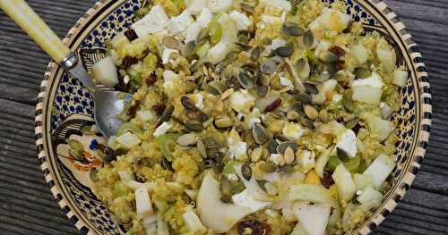 Salade quinoa-fenouil-poire-feta etc etc