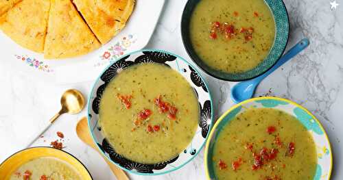 Soupe aux courgettes (amap, vegan, sans gluten)