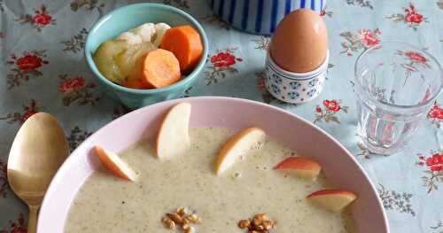 Soupe brocolis-poireau-pomme et lait de coco