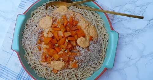 Spaghetti, sauce butternut (vegan, automnal)