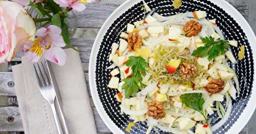 Tagliatelles de chou rave, pomme, noix (vegan, lactosefree)