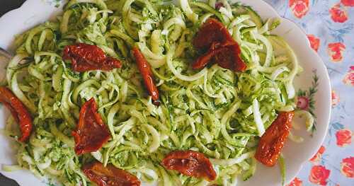 Tagliatelles de courgette au pesto (+ quelques moments du we)