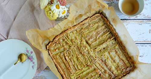 Tarte à la rhubarbe (sans gluten, sans lactose)