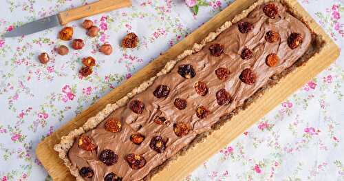 Tarte au chocolat et aux physalis séchés (vegan)