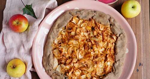 Tarte rustique aux pommes (sans gluten, amap, dessert)